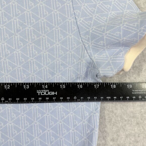 Lacoste Classic Polo Dress Women Sz 8 Blue Short Sleeve Slim Fit Mini Geometric - Picture 8 of 14